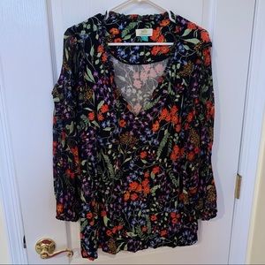 Anthropologie Maeve floral blouse 2x